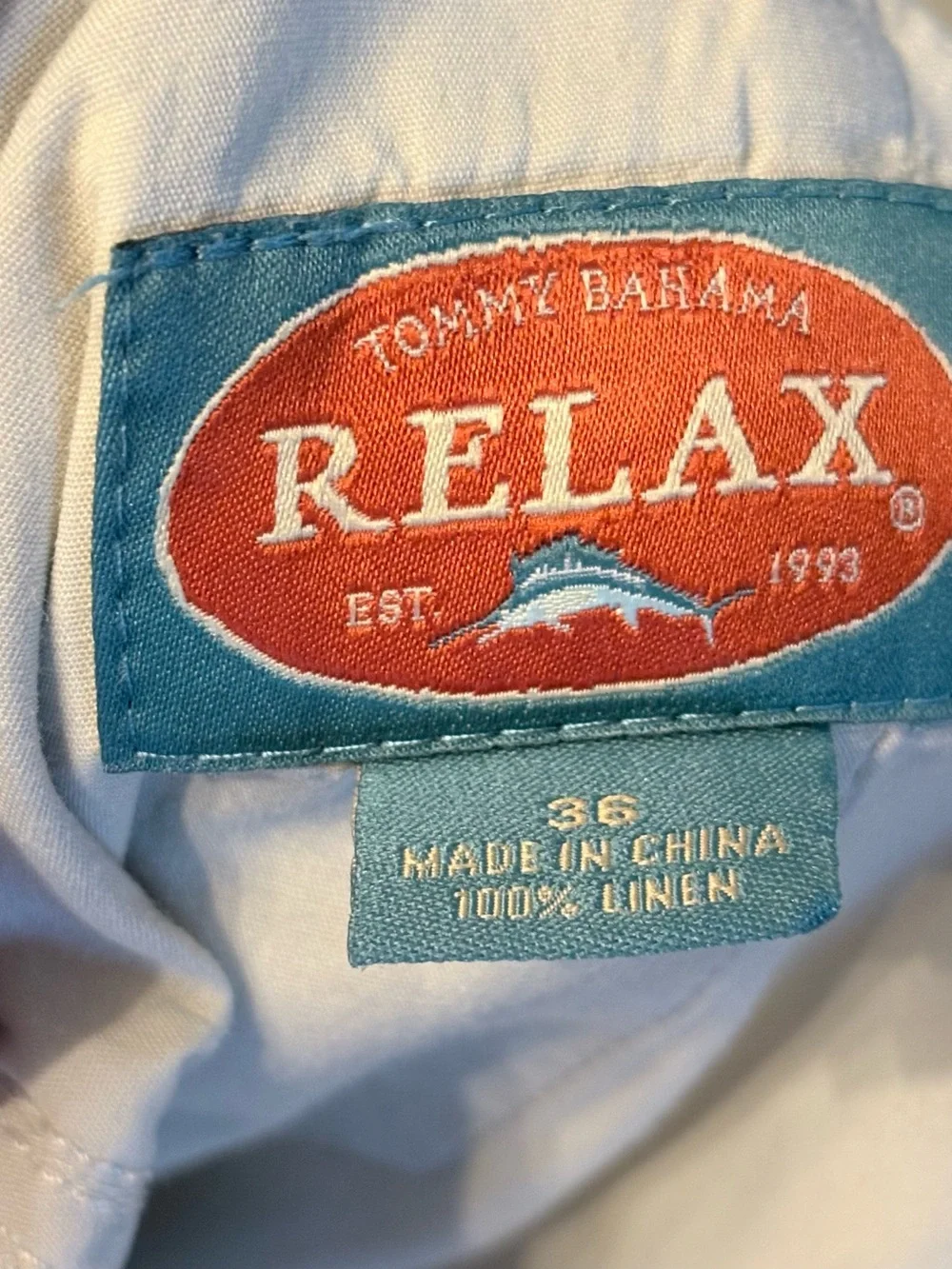 Tommy Bahama Cream Men's Casual Relax Fit Flat Front 100% Linen Shorts sz 36